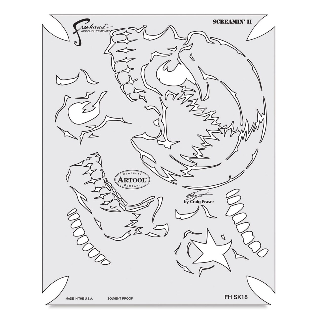 Iwata Artool Freehand Template - Return of Skull Master Screamin' II